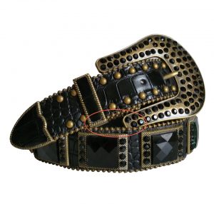 glam riem 1101 zwart met gesp