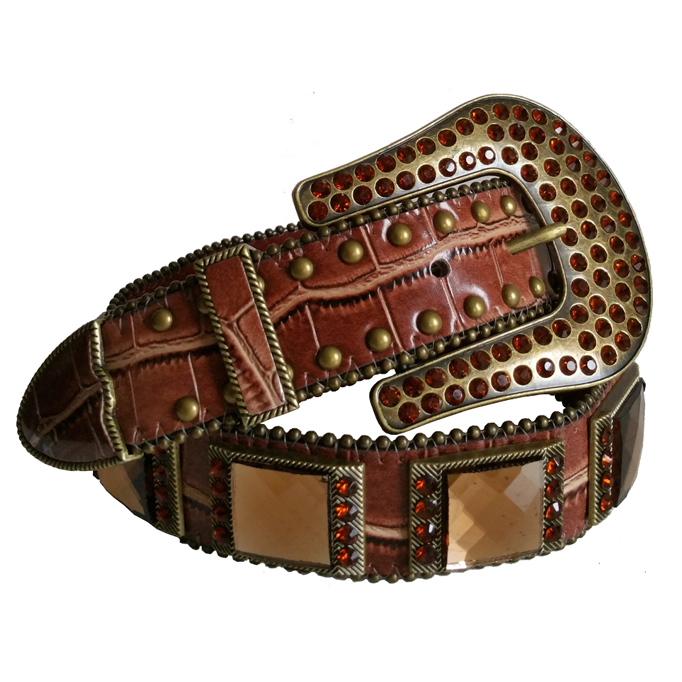 glam riem 1102 cognac met gesp