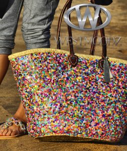 rieten strandtas multi boho