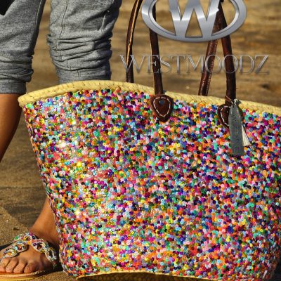 rieten strandtas multi boho