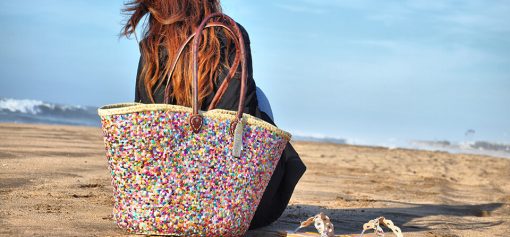 rieten strandtas multi model boho - Afbeelding 3