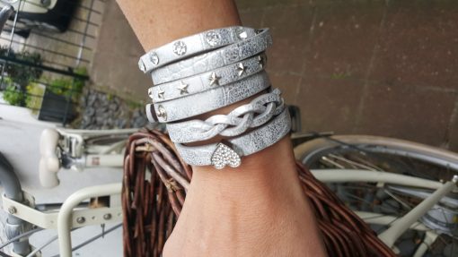 sjaalbandje zilver Swarovki en sterren - Afbeelding 2