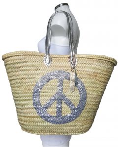 ibiza tas peace zilver