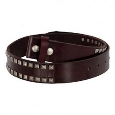 riem bruin met studs