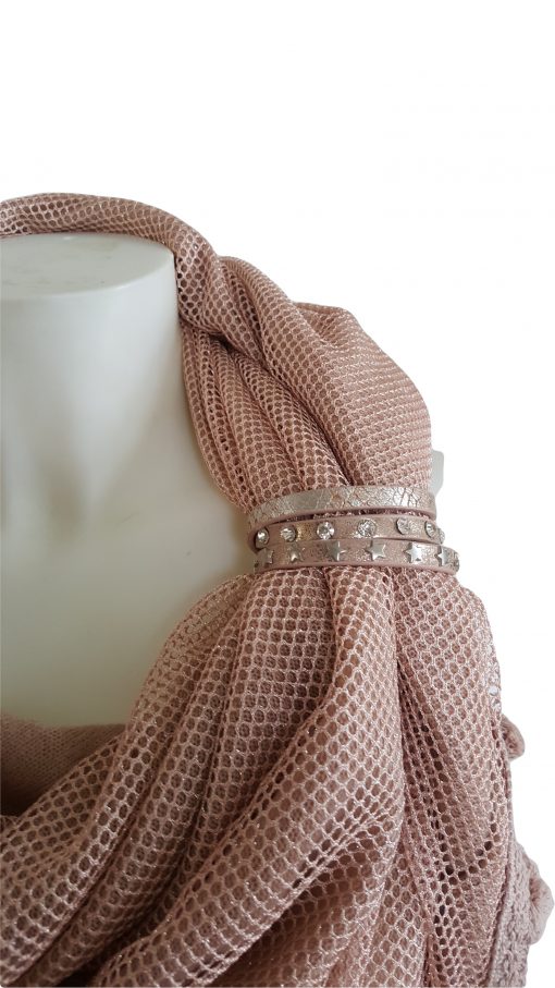 sjaalbandjes roze met steentjes en sterren
