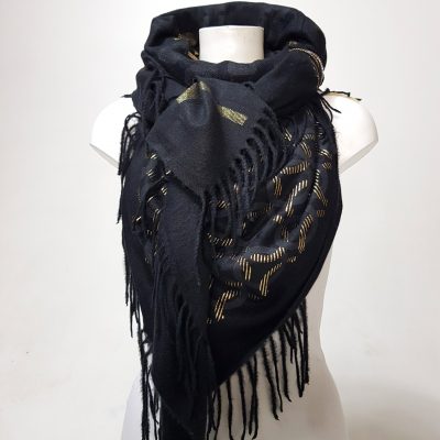 Burberry print sjaal zwart