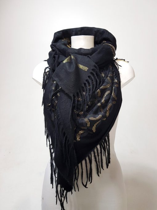 Burberry print sjaal zwart
