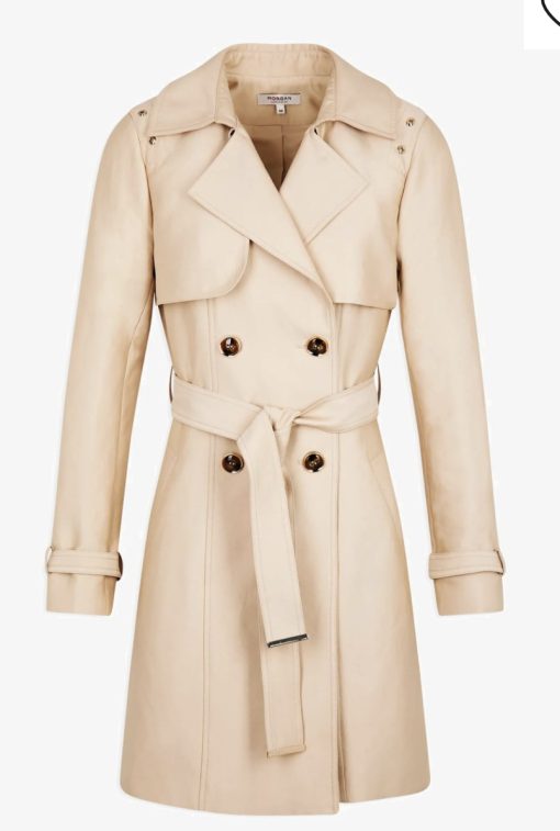 trenchcoat morgan klassiek model beige mooi afgewerkt met details