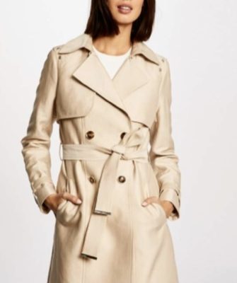 trenchcoat morgan klassiek model beige mooi afgewerkt met details