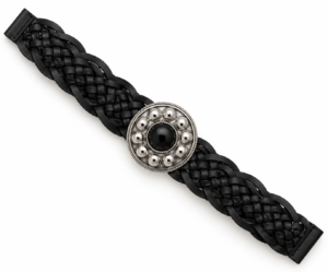 damesriem gevlochten ibiza zwart deze leuke riem heeft een mooie zilverkleurige ronde gesp met zwarte steen in het midden