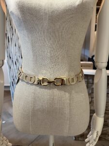Elastiche damesriem gouden schakels