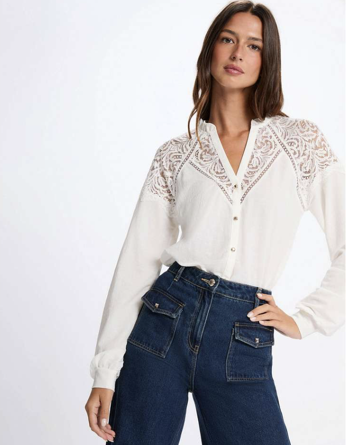 blouse wit kant