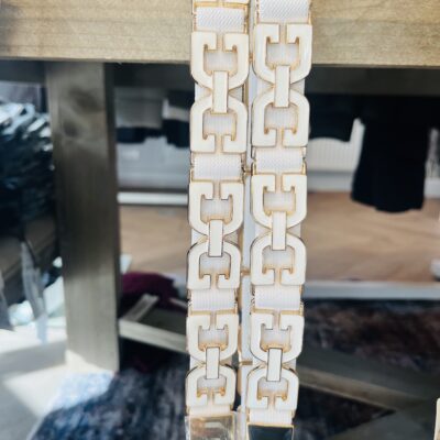 Stretchriem wit met Hermes schakels