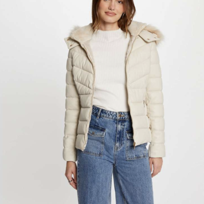 parka kort vega leer off white