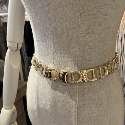 Gouden stretchriem dames met metalen schakels Darcey&Dolls