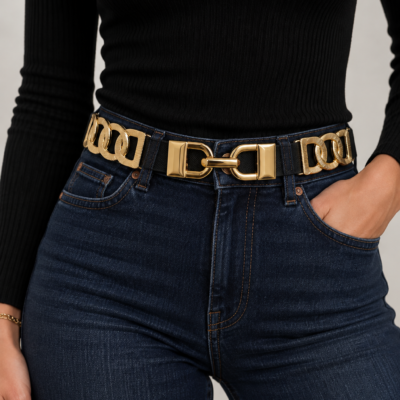 stretch riemen met metalen schakels